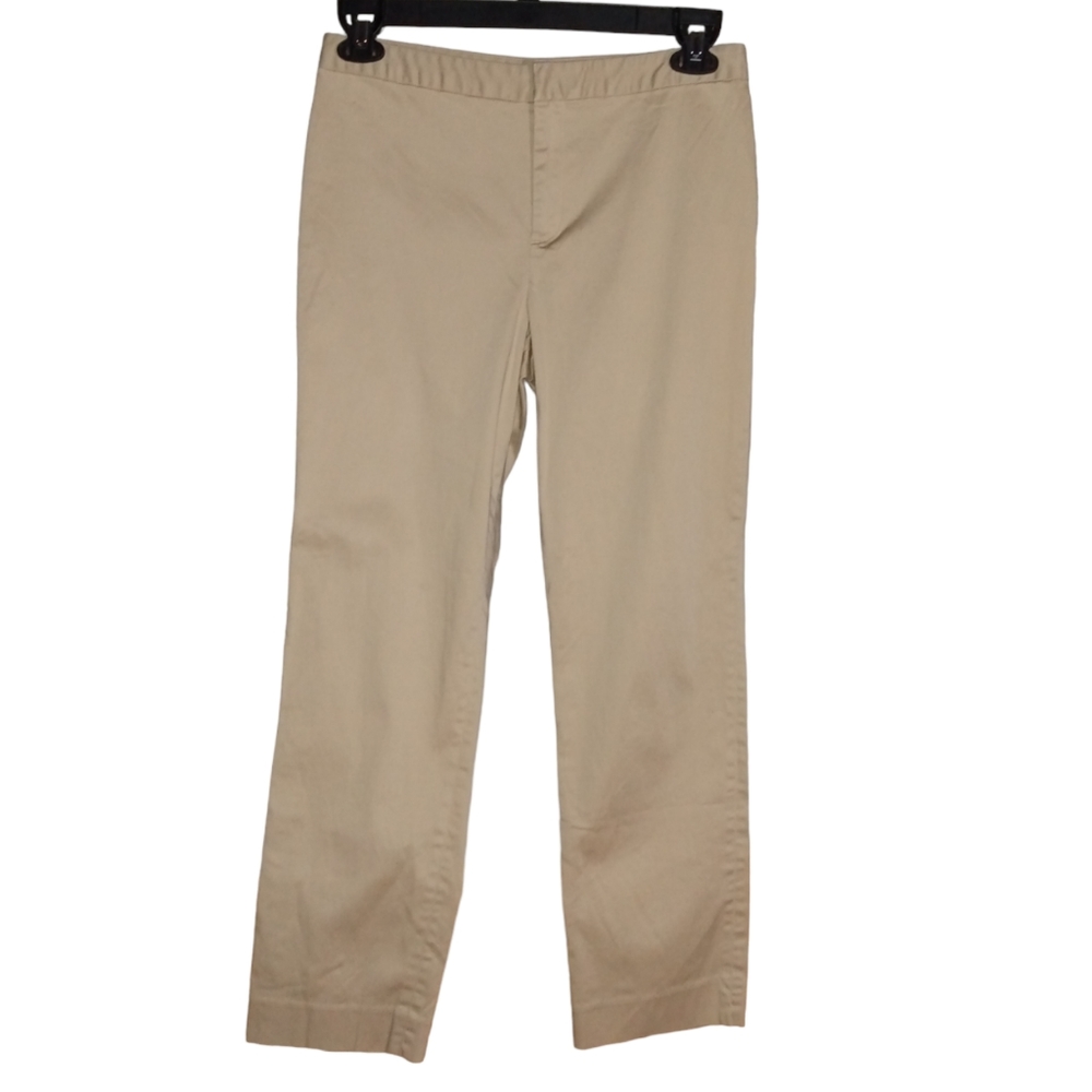Lauren Ralph Lauren Camel Split Hem Ankle Pants Women's Size 6